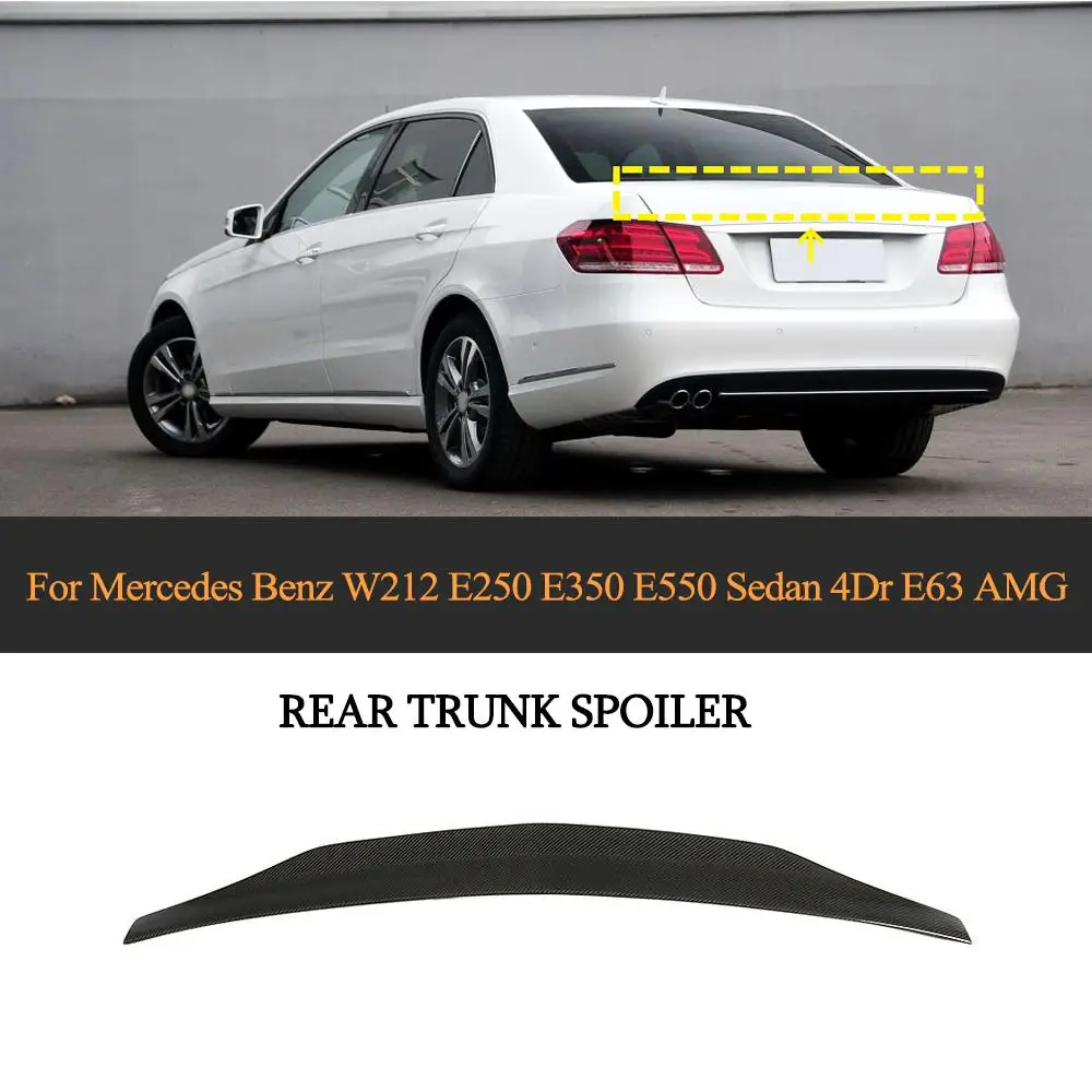 Carbon Fiber Car Rear Wing Spoiler Lip For Mercedes-Benz E Class W212 4 Door 2010 - 2015 Rear Trunk Lip Car Spoiler