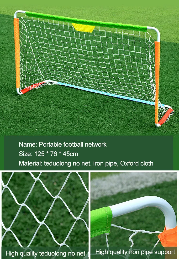 Obiettivi per l'allenamento del calcio Rete per rack pieghevole portatile portatile per bambini Allenamento per la famiglia Cancello da calcio per la scuola materna