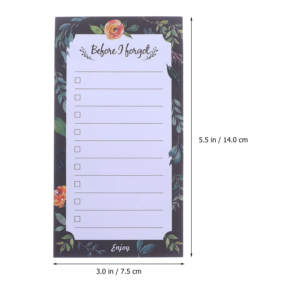 

2 Pcs Magnetic Notepads Paper 50 Sheets per Pad Memo Sticker Office Home School Use Refrigerator
