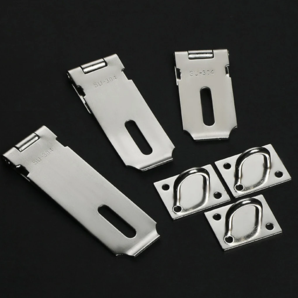 Padlock Hasp Door Window Cupboard Locker Drawer Lock Plate Home Hotel Outdoor Safety Latch Hardware Accessories 5 Inch