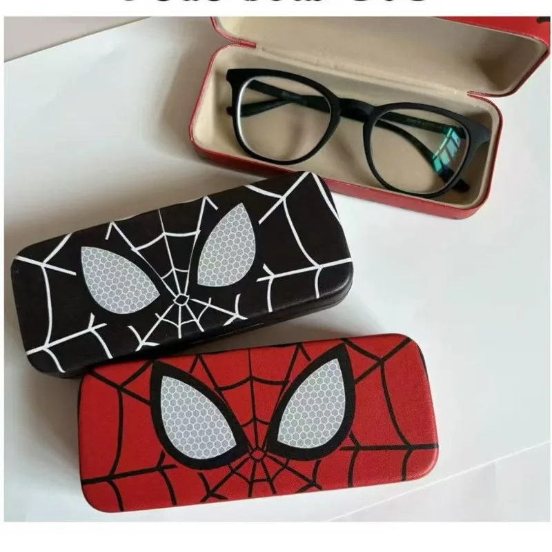 

Мультяшный Человек-Паук, черный, белый, красный, портативный, ценный, портативный, для очков для близорукости, коробка для хранения солнцезащитных очков, модный подарок