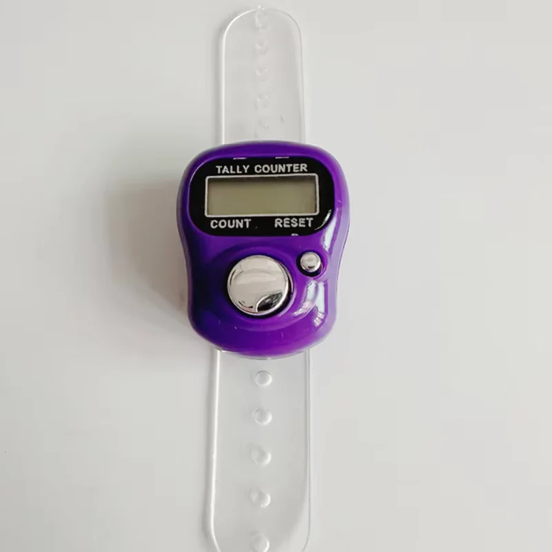 1pcs Finger Counter Ring 5 Digital LED Electronic Handheld Tally Counter Clicker Counter With Islamic Tasbih Bead