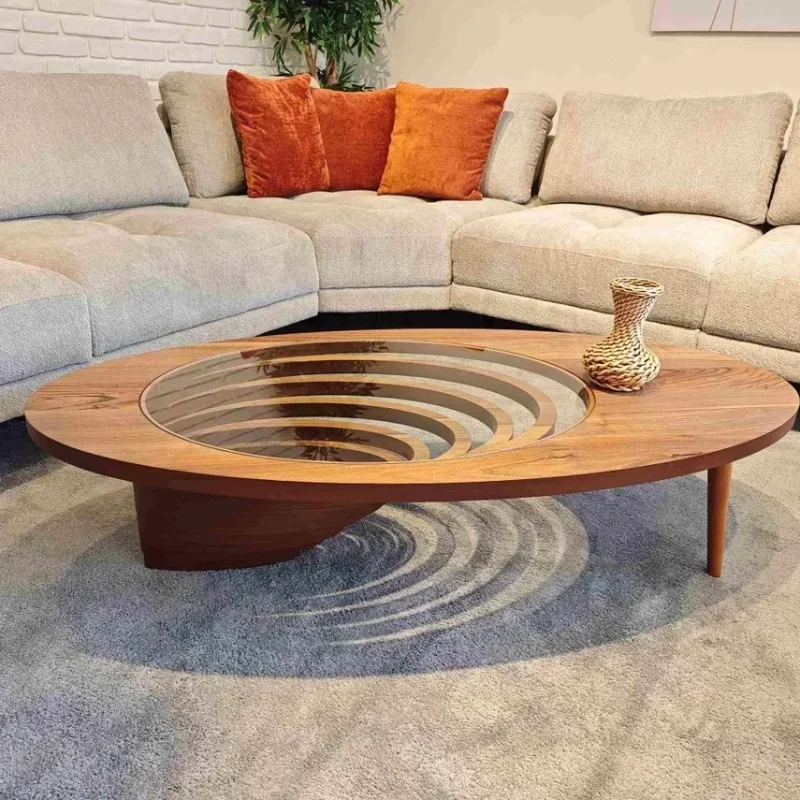B Lounge Clear Side Table Decoration Round Italian Beauty Room Decor Coffee Table Large Size Mesa Auxiliar Ornaments Home