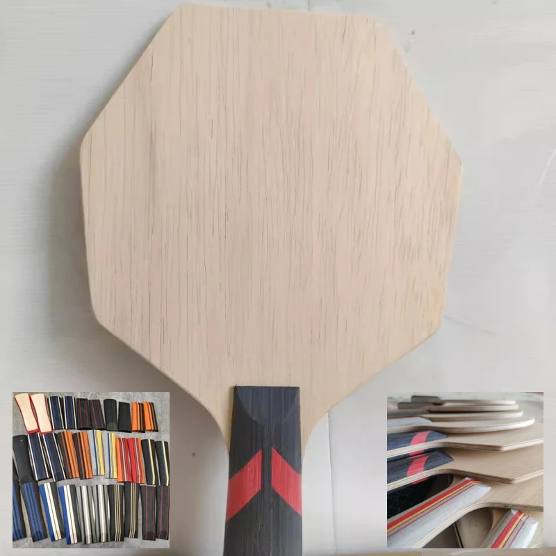 

Шестигранное лезвие для настольного тенниса, большая зона ударов, чистая древесина, весло для пинг-панга, профессиональная опорная пластина для летучей мыши для соревнований по тренировкам