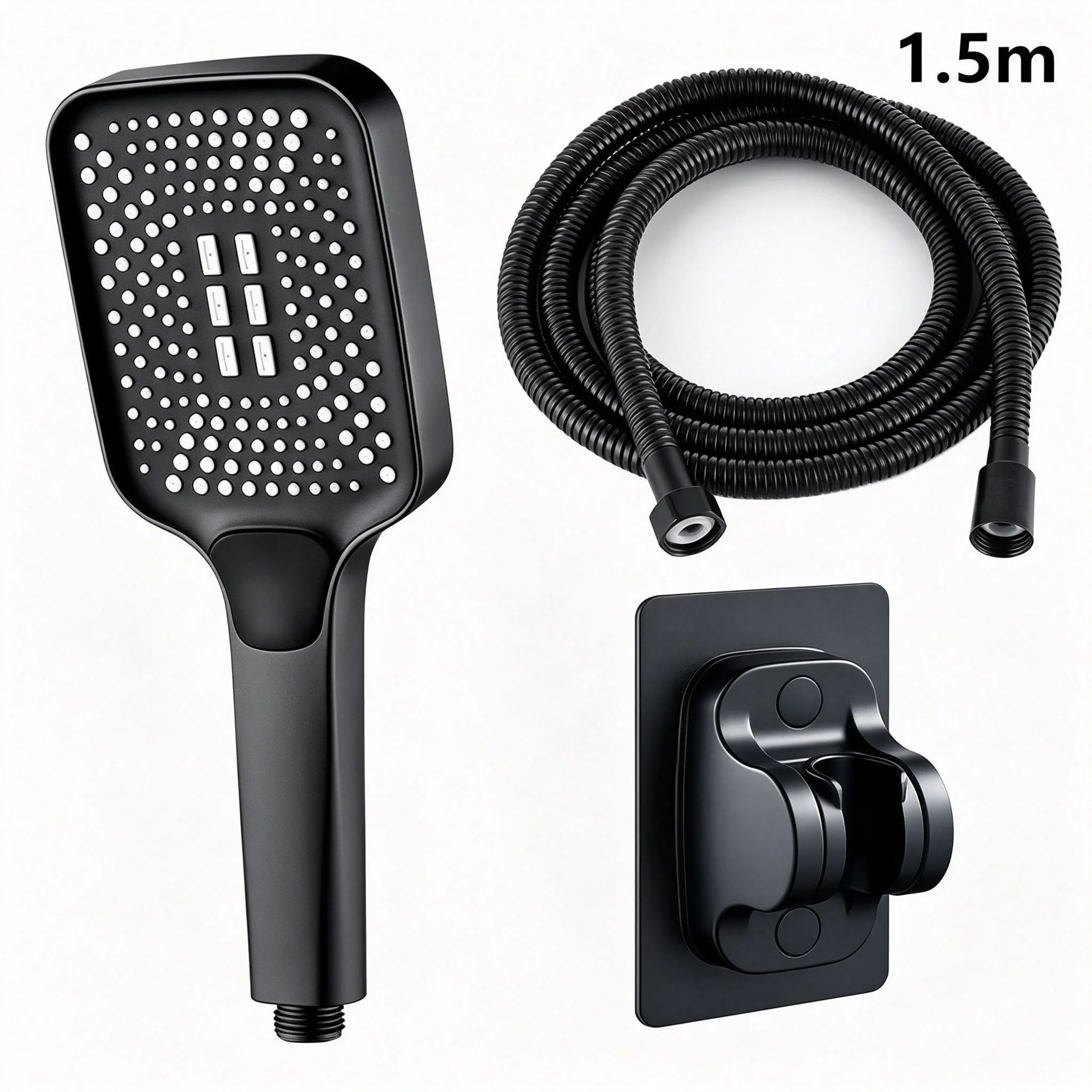 Luxury 11.81 Inch Large Square Rain Shower Head High Pressure Handheld Sprayer 3 Modes ABS Anti-rust Bathroom view 6