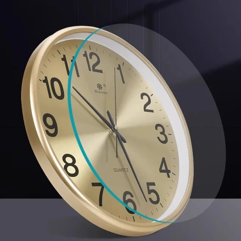 Round Silent Clock Living Room Modern Interior Simple Aesthetic Creative Decor Wall Clocks Design Fashion Reloj Pared Furniture