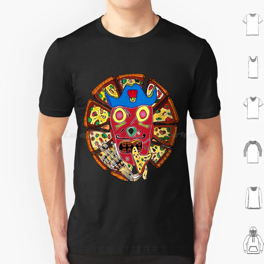 Camiseta de Pizza con calavera para hombres, mujeres y niños, 6xl, Logo de comida de Pizza