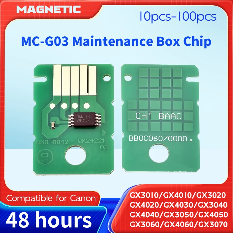 

Чип контейнера для обслуживания MC-G03 G03, совместимый с принтерами Canon PIXMA GX3020 3040 3050 3060 3070 4020 4040 4050 4060 4070