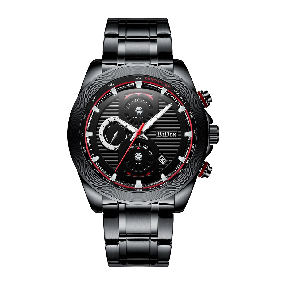 

Men's Creative Fashion Watch Classic Black Dial Timing Function Date Waterproof Luminous Pointer Business Leisure Quartz Watch