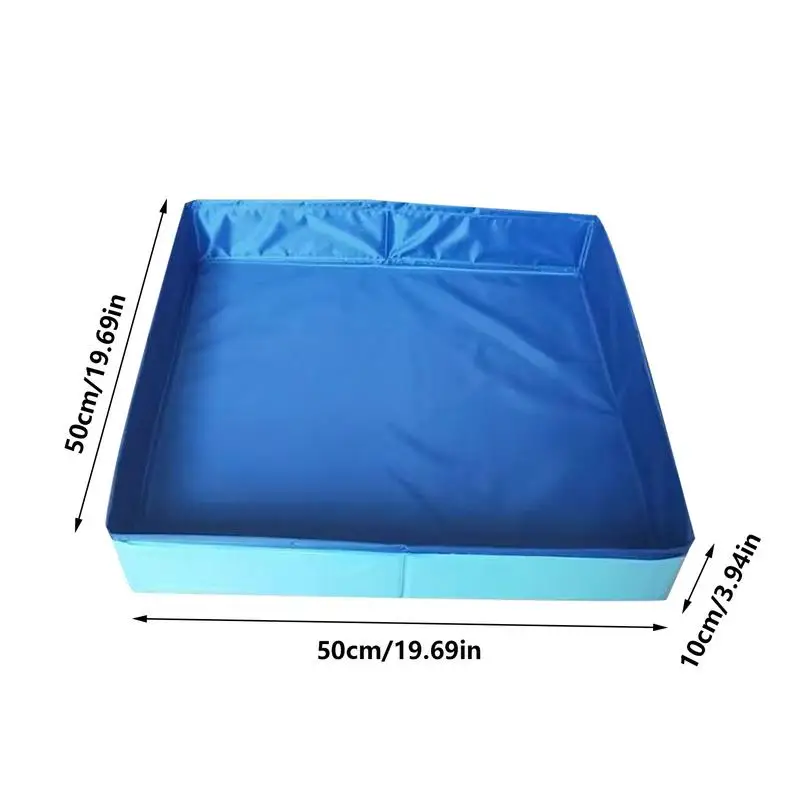Pet Swimming Pool PVC Foldable Dog Bath Tub Square-Shaped Non-Inflatable Save Space Pet Puppy Bathing Tub for Puppy Cats Other