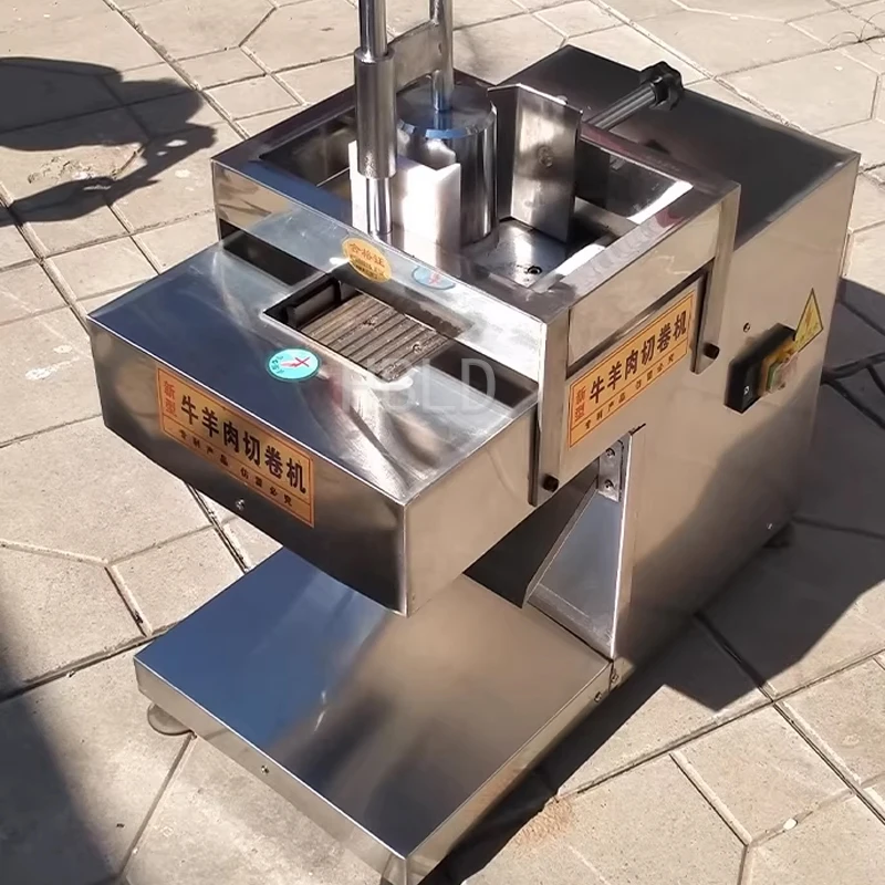 

Electric Commercial Single Roll Frozen Meat Slicer Machine for Pork Belly Fat And Beef Cutting Kitchen Food Prep Equipment