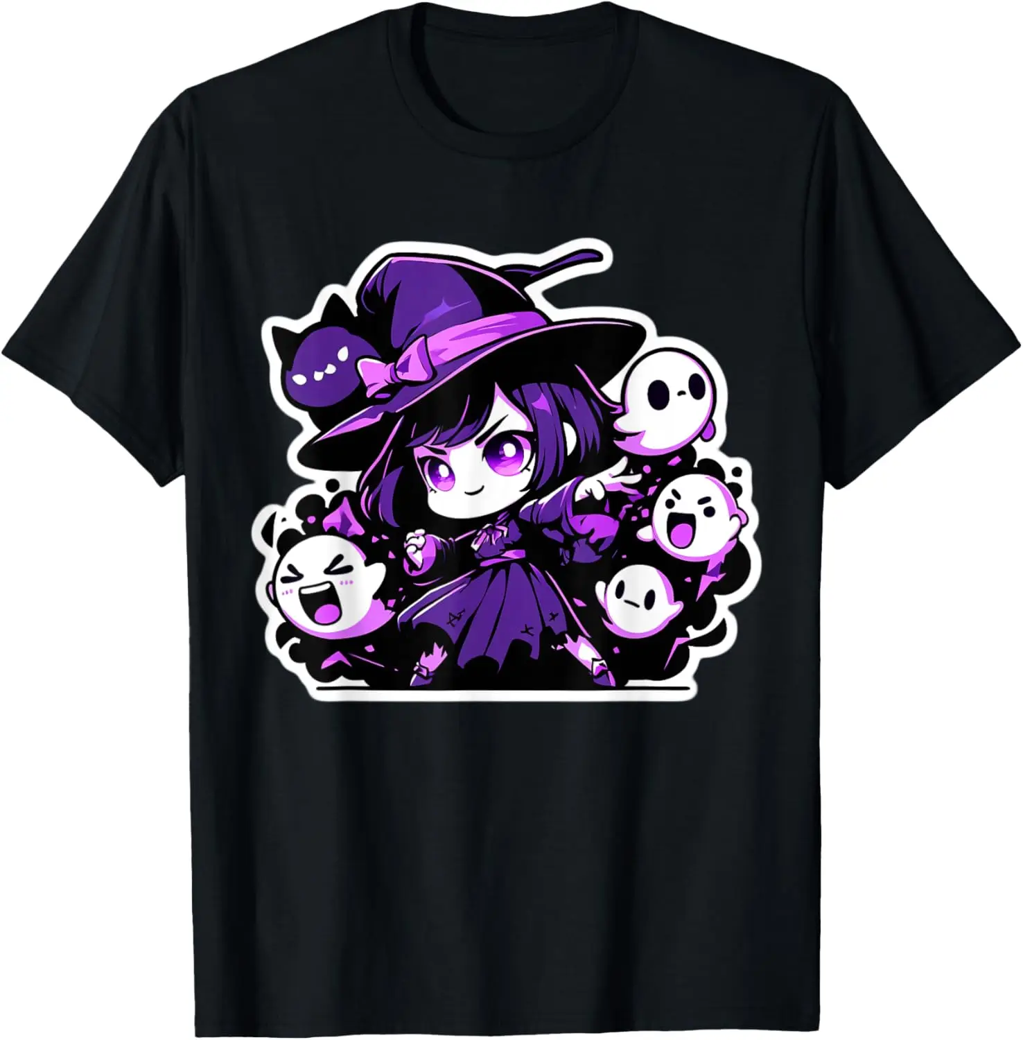 Chibi Anime Kawaii Otaku Witch Halloween Delight T-Shirt