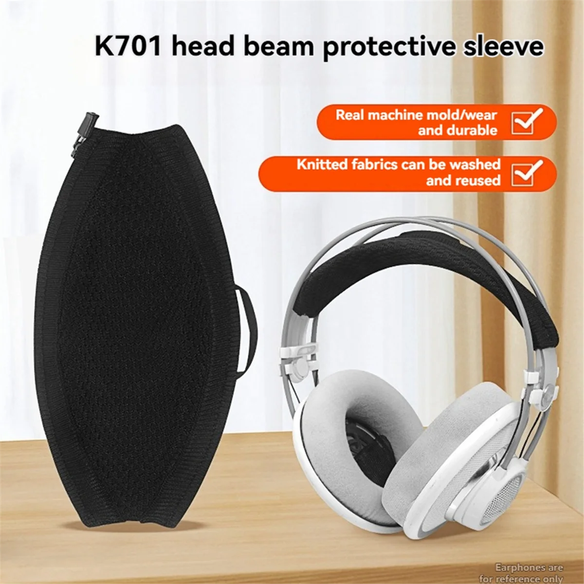 

# 834T Сменная повязка на голову для наушников AKG K701 K702 K601 Q701 (черная)