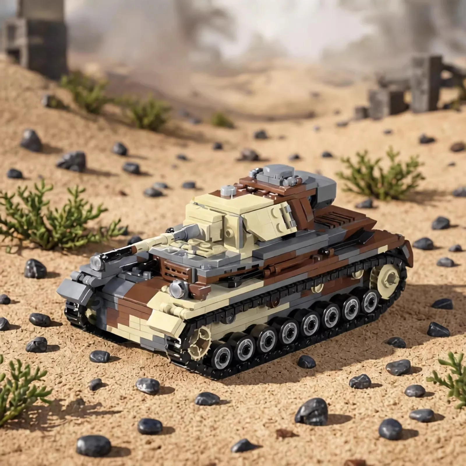 

Creative Military Series Germany WWII Panzer IV D-type Building Blocks MOC Children's Assembly Toys Boy's Birthday Gift Ornament