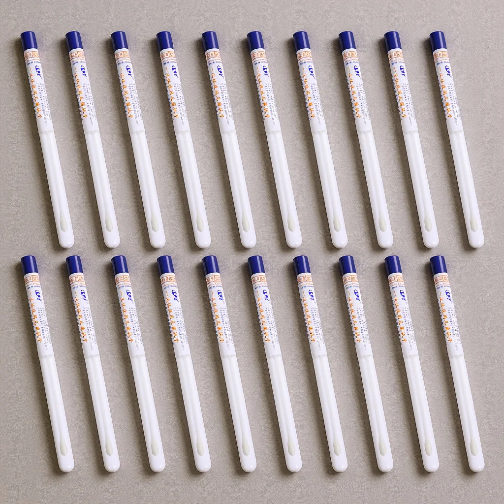 100 قطعة مسحات الحلق الإناث القابل للتصرف عينة جمع العينات العصي لمستشفى مختبر عيادة عينة جمع مسحات