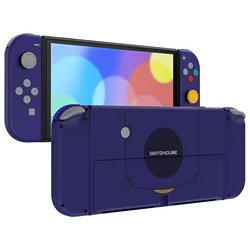 eXtremeRate Custom Full Set Shell, Replacement Back Plate Metal Kickstand, Joycon Housing Buttons for Nintendo Switch OLED
