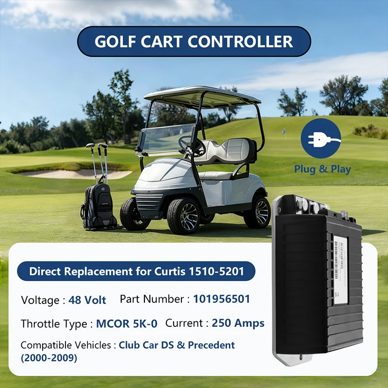 48 فولت 250A وحدة تحكم محرك التيار المستمر 4626750 لسيارة كورتيس كلوب DS عربة جولف 1510-5201 الولايات المتحدة