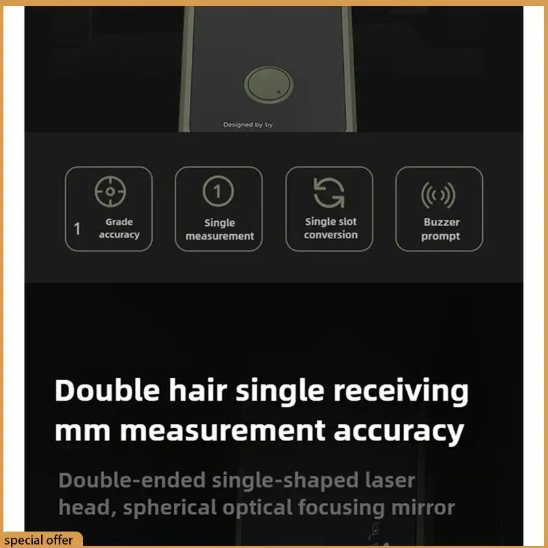 A68Z Intelligent Digital Laser Tape Measuring Tool Smart Laser Measure 50M LED Display Rechargeable Laser Ruler Rangefinder