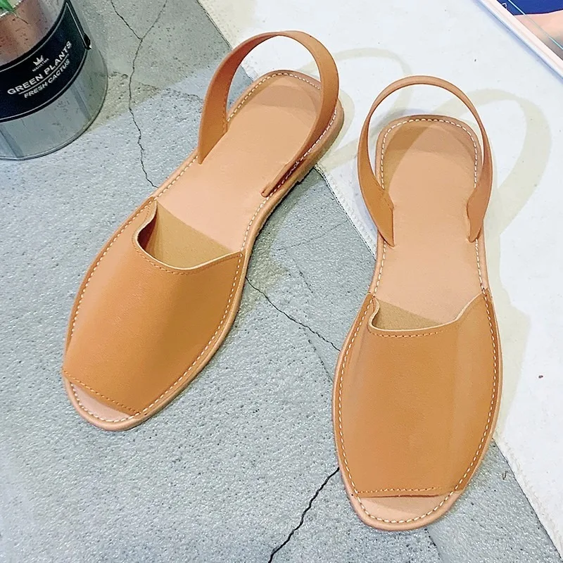 2024 Women's Fashion Round Toe Designer Sandals for Women Summer New Flat Non-slip Outdoor Wedding Party Flip Flops Plus Size