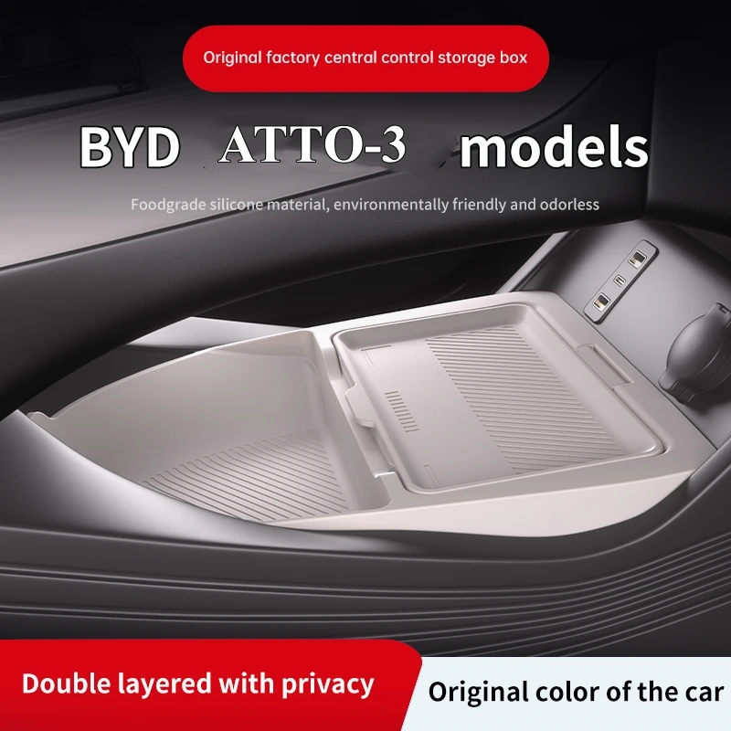 

2024 для BYD ATTO 3, силиконовая центральная консоль ниже ящика для хранения ATTO3, органайзер с центральным управлением, коврик, аксессуары для салона автомобиля