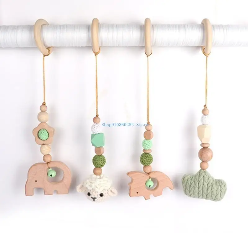 حبات خشبية حديثي الولادة K9fl حلقة Teether Molar Beading for Invents Room