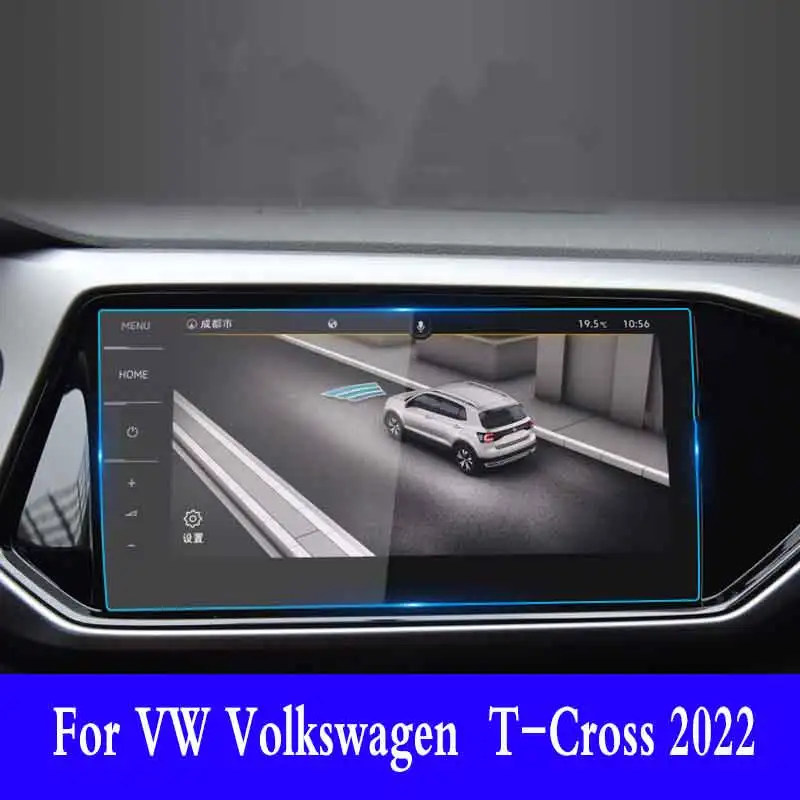 For VW Volkswagen Taos T-Cross 2022 Car Radio GPS Navigation Tempered Glass Screen Protector Film Interior Accessories