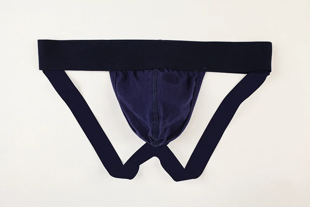 Men's Colorful Jockstrap Cotton Breathable Comfortable Hip Lift Elastic Sports Underpants Low Rise U Convex Pouch Thongs