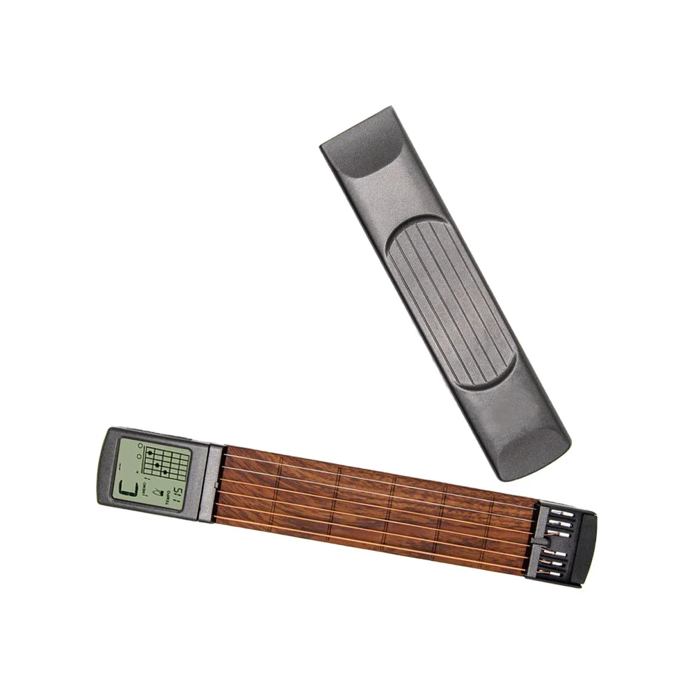 أداة تدريب جيتار صغيرة محمولة مكونة من 6 فريت، أداة ممارسة أصابع الجيتار، مدرب تمرين صوتي متين لعازفي الجيتار