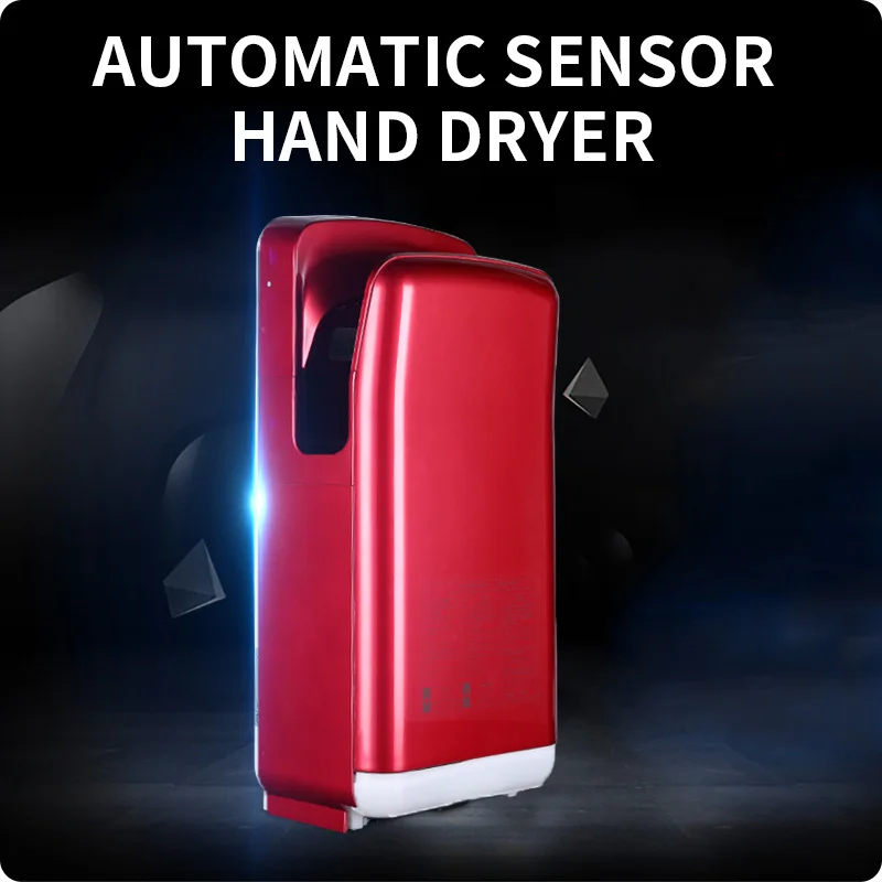 Secador de mãos automático para banheiro, jato de mão com filtro HEPA, vertical, fino, compacto, alta velocidade, secadores de parede 1650W