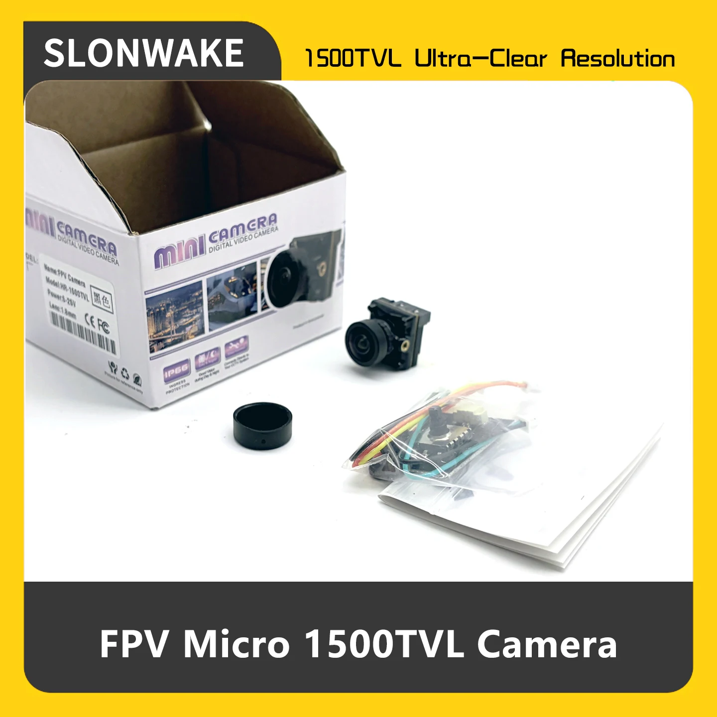 SLONWAKE 1500TVL OSD 1.8mm Ultra Light FPV Nano Camera 16:9 4:3 for RC FPV Tinywhoop Cinewhoop Toothpick Mobula6 view 5