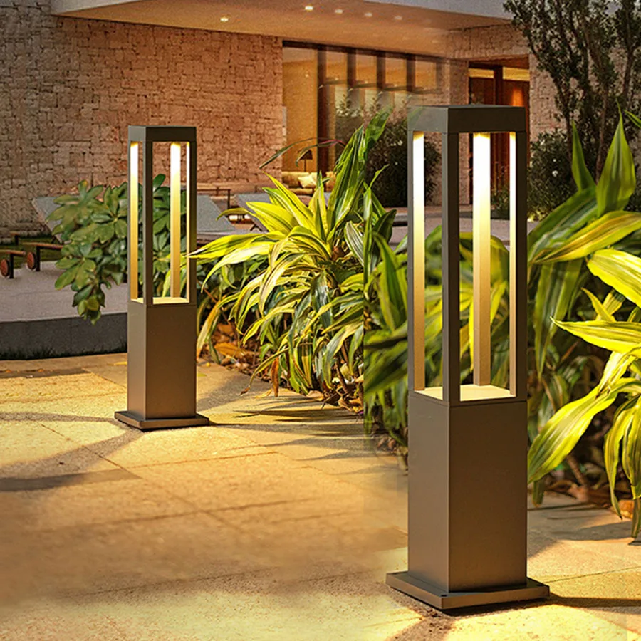 

10W COB Waterproof LED Pathway Bollards Light Modern Aluminum Garden Lawn Light Outdoor Villa Landscape Pillar Light