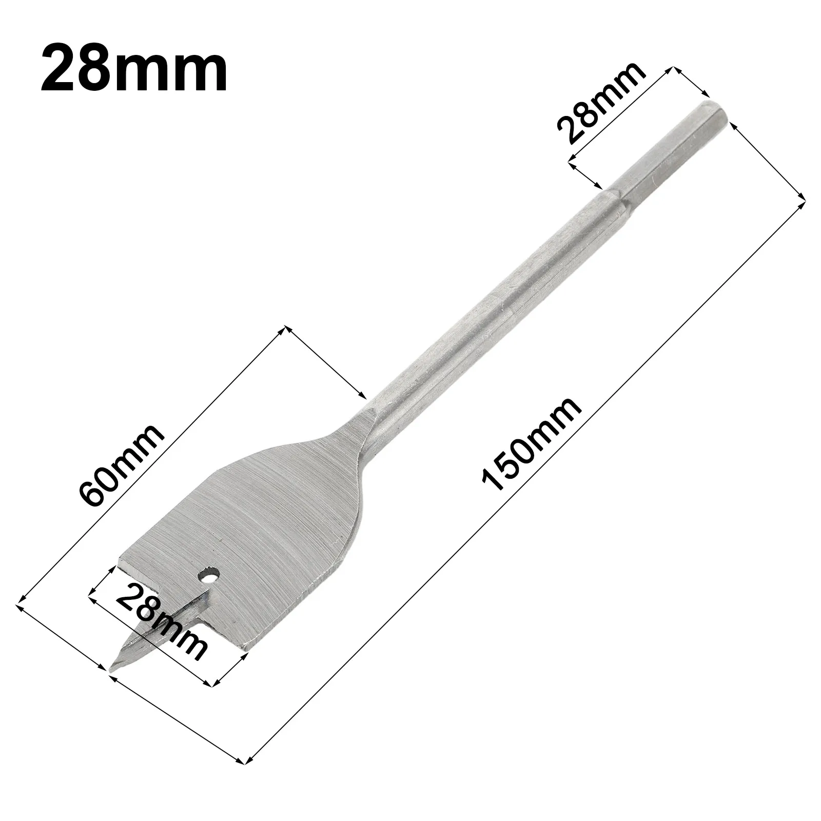 Imagem -03 - Woodwork Flat Wood Broca Spade Woodworking Ferramenta Elétrica Hex Shaped Shank Madeira Madeira de Perfuração 20 mm 22 mm 25 mm 28 mm 30 mm 32 mm 35 mm 38 Milímetros