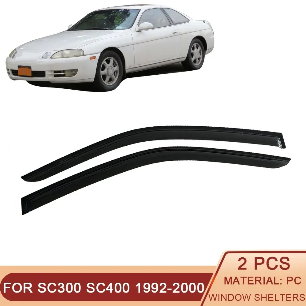 

For Lexus SC300 SC400 Z30 1992-2000 Auto Black Tinted Car Side Window Visor Guard Vent Awnings Shelter Rain Guard Door Ventvisor