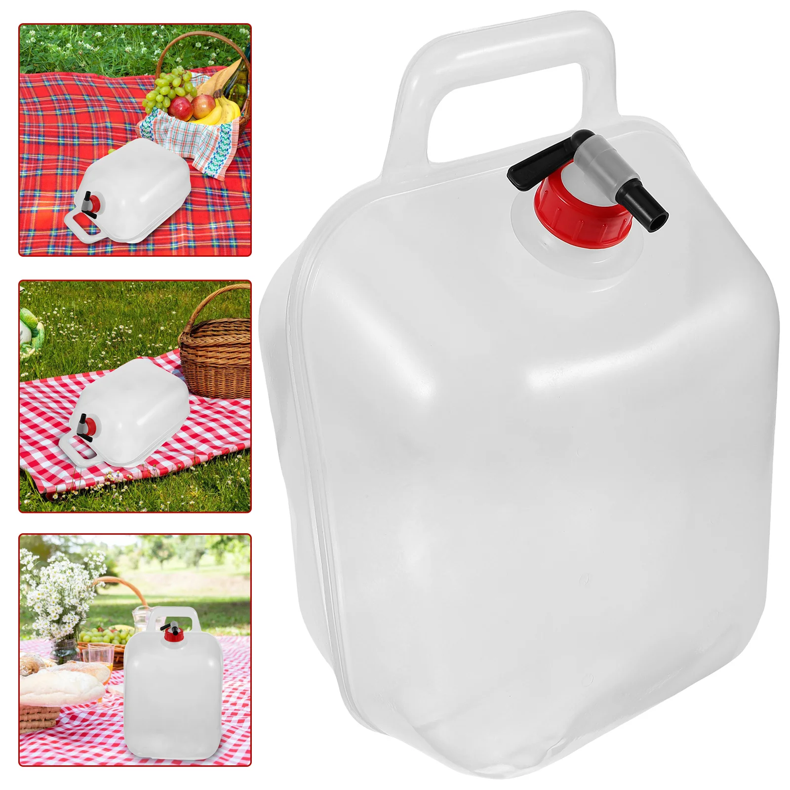 

Multifunctional 10L Foldable Water Bucket Portable PE Material Camping Reservoir Large Container Jug Healthy