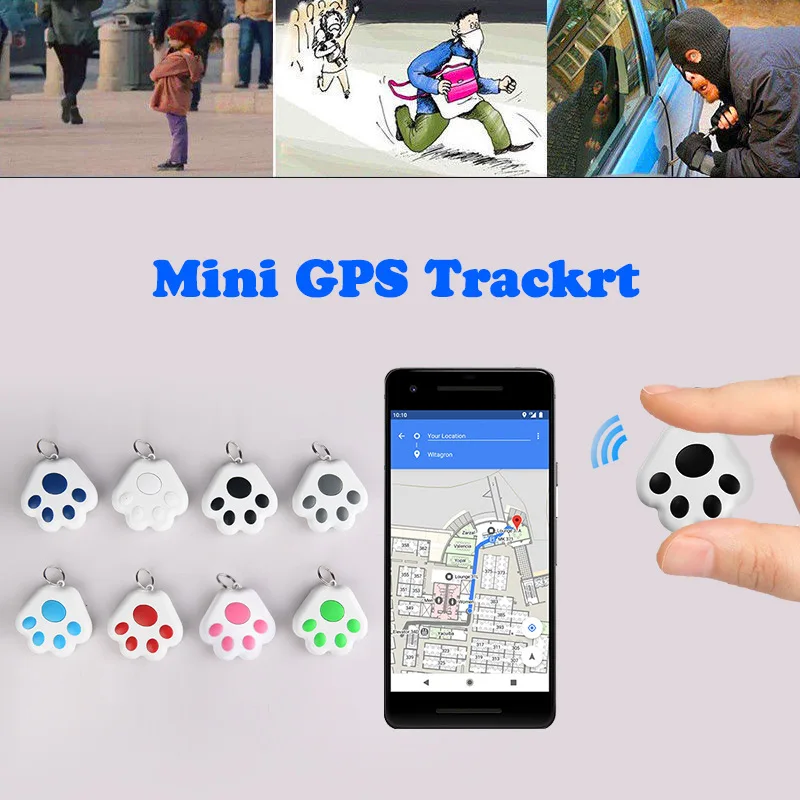 Mini Cat Dog GPS Tracking Locator Prevention Anti-Lost Waterproof Portable Tracker for Pets Cats Dogs Accessories