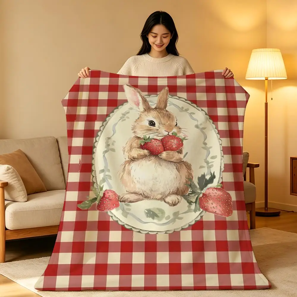 Book P-Peter Rabbit Classic British Popular Design Throw Soft Warm Flannel Blanket Lightweight for Sofa Bed Couch Travel Adults