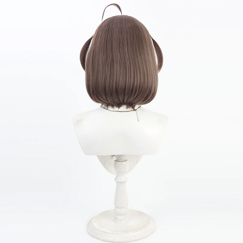 วิกคอสเพลย์นัตสึโระ มัตสึริ วิกผมบ๊อบสั้นสีน้ำตาล 30 ซม. สำหรับ YouTuber วีลุคเสมือนจริง วิกผมใยสังเคราะห์ทนความร้อน