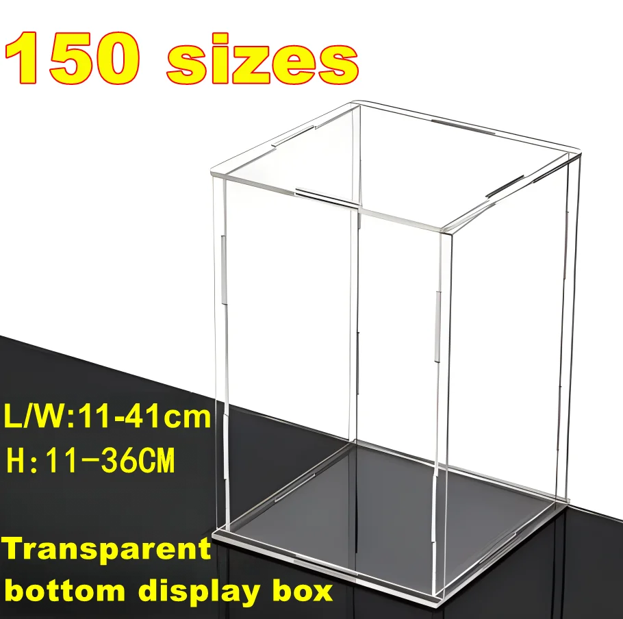 Boîte d'exposition en acrylique transparent, support de rangement de bureau, vitrine de protection