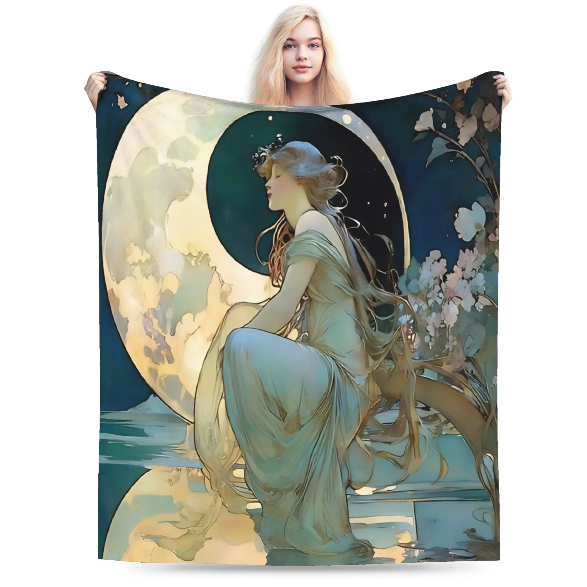 Super Soft Blanket Girls Boys Decorative Language of Flowers Alphonse  Blanket  Flannel Bedspread For Couch Bed Pattern Sofa