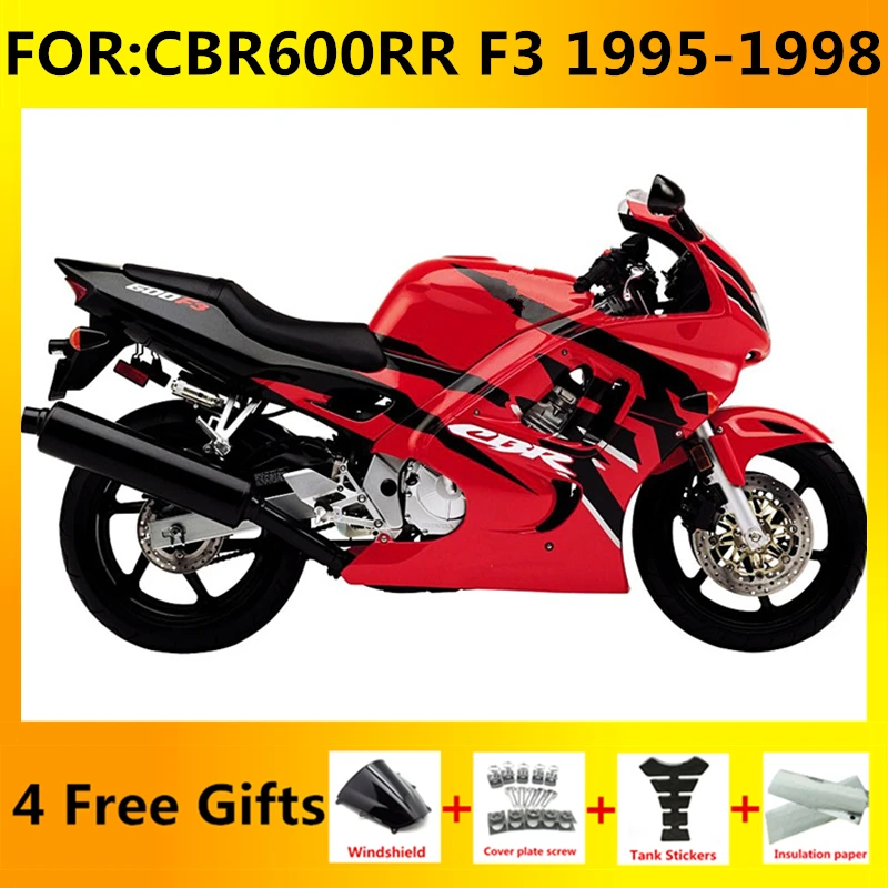 

New ABS Motorcycle Whole Fairings Kit fit for CBR600 F3 CBR600F3 CBR 600 1995 1996 1997 1998 full fairing kits set red black