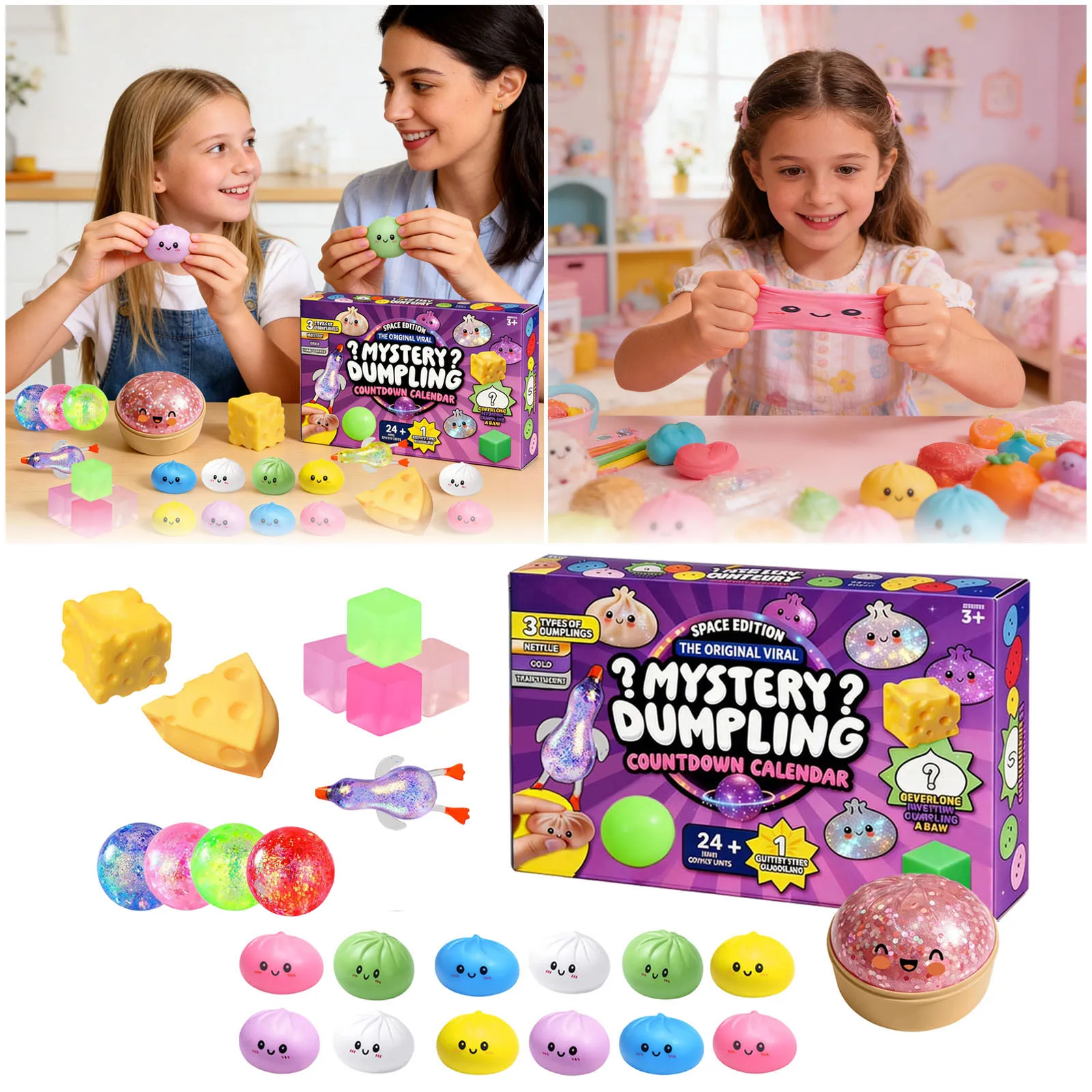 Brinquedos Squeezy Surpresa Mais Vendidos, Brinquedos Fidget para Crianças, Brinquedo Antiestresse para Crianças e Adultos, Presentes para Festas