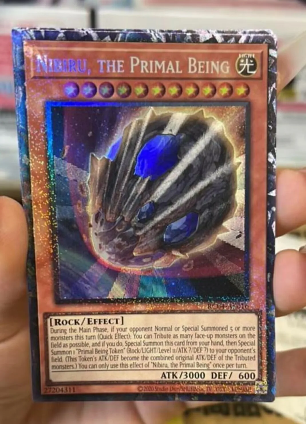 Yugioh KONAMI Duel Monsters RC04-AE016 Nibiru, the Primal Being Collector Rare Asian English Collection Mint Card