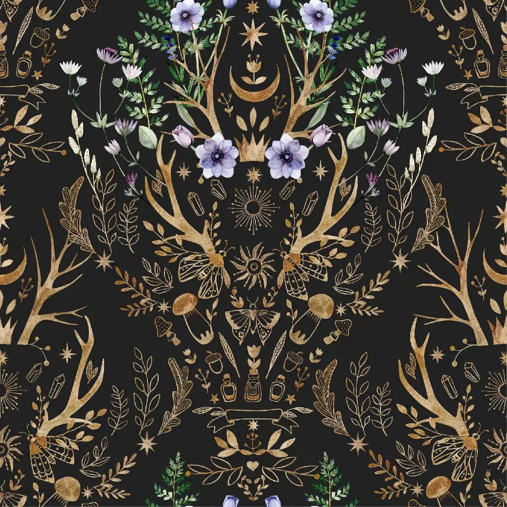 1pc Gothic Peel and Stick Wallpaper Retro Floral Damask Self Adhesive Wallpaper For Bathroom Removable Contact Paper Wall Mural