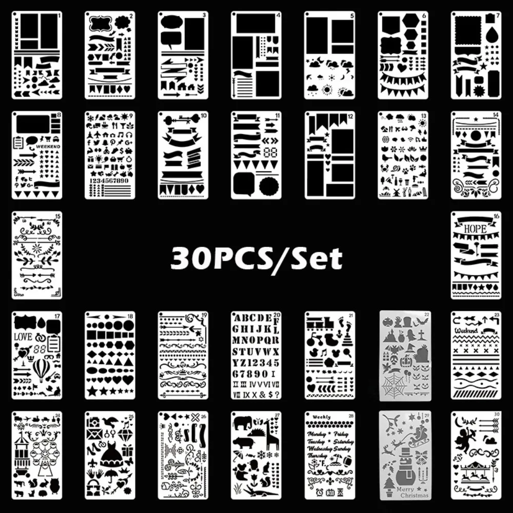 3 قطعة تصميم شبكة نقطة اليدوية قالب سجل مرن DIY بها بنفسك سجل القصاصات مجلة مستطيل الاستنسل حاكم مجموعة الإستنسل صياغة أدوات #1