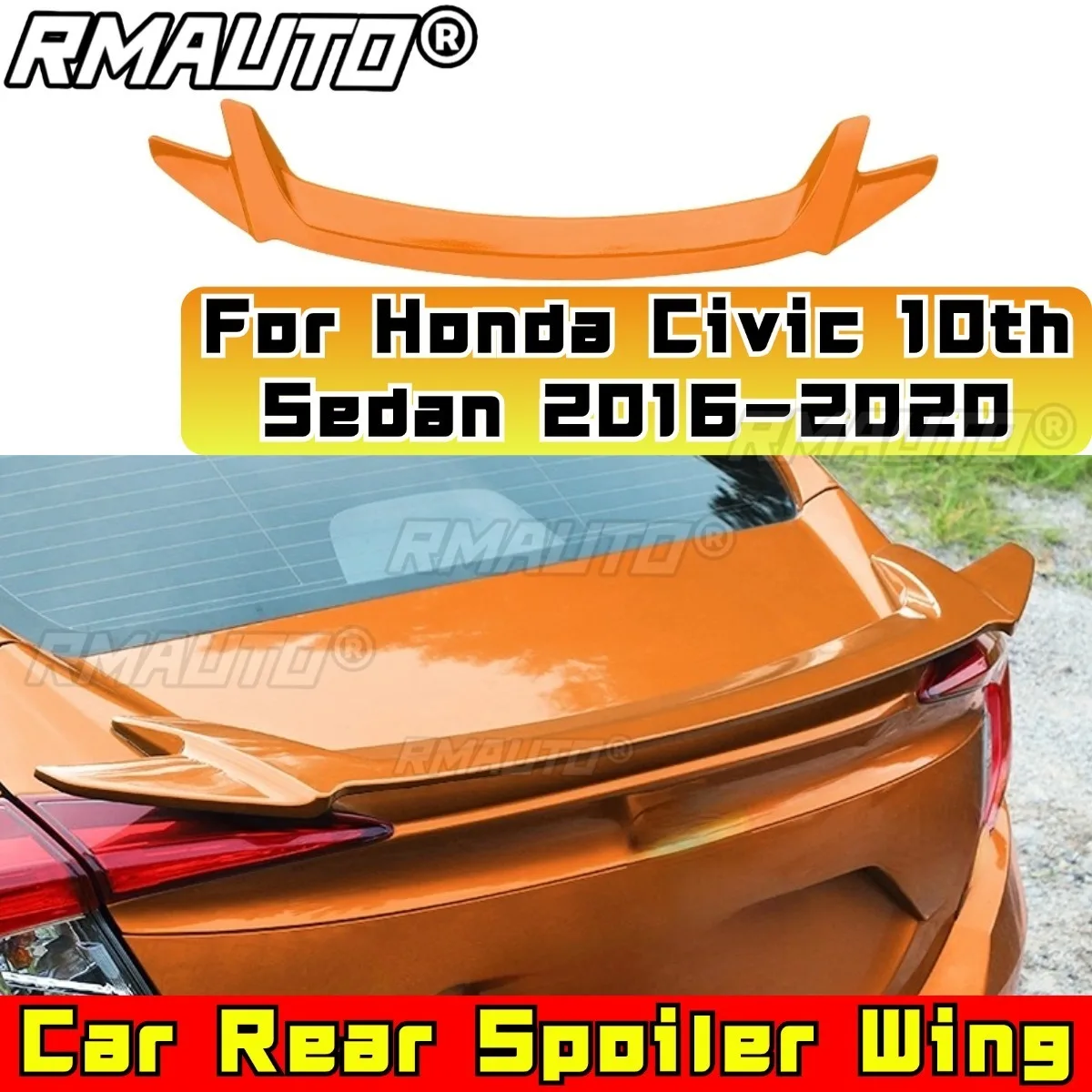 

Car Rear Trunk Spoiler Wing Modification Part For Honda Civic 10th Sedan 2016-2020 Rear Trunk Spoiler Wing Exterior Part