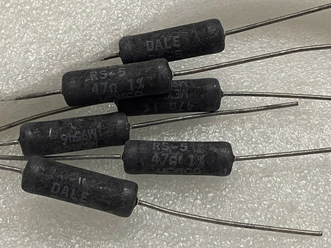 

10PCS/imported American RS-5 5W 1% 47 ohm wire wound Dani resistor