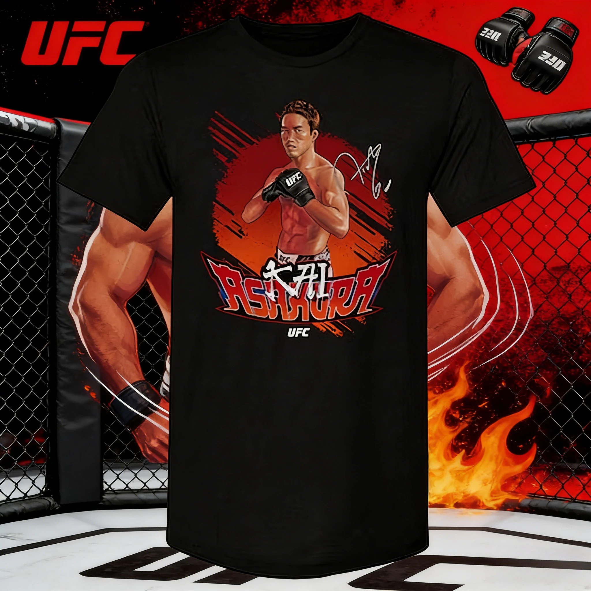 UFC Nick Pemberton 2026 zomer puur katoen 100% bedrukt loszittend casual mode T-shirt geschikt voor zowel mannen als vrouwen