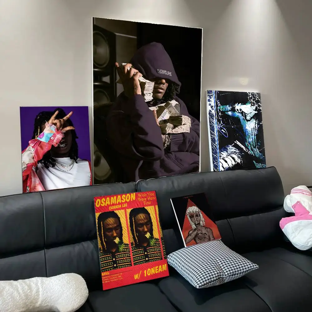 Rapper O-OsamaSon Still S-slime DIY Sticky Poster Waterproof Paper Sticker Coffee House Bar Home Decor