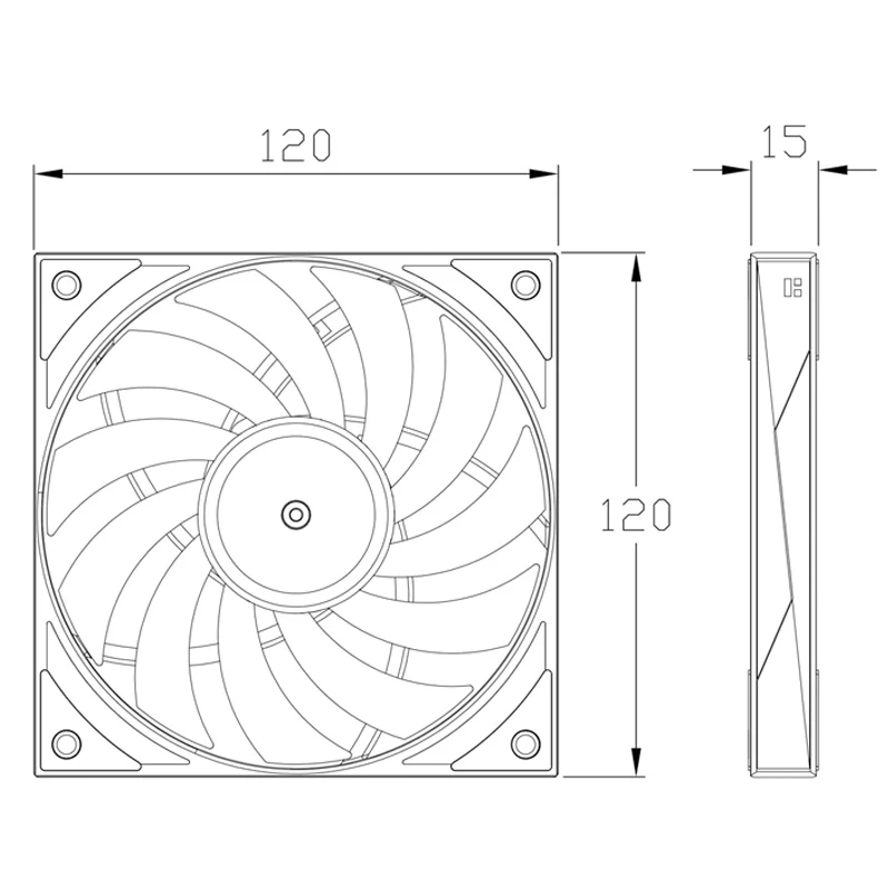 TL-H12015, 15mm Slim Computer Case Fan for Small Space Chassis, S-FDB Bearing 120mm Cooler, 5V RGB Black Or White