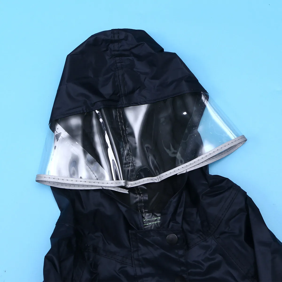 

Thicken Two-Piece Adult Raincoat Hooded Reflective Stripe Cycling Raincoat Rain Pants Dark Blue Xxxl Lightweight Portable Riding